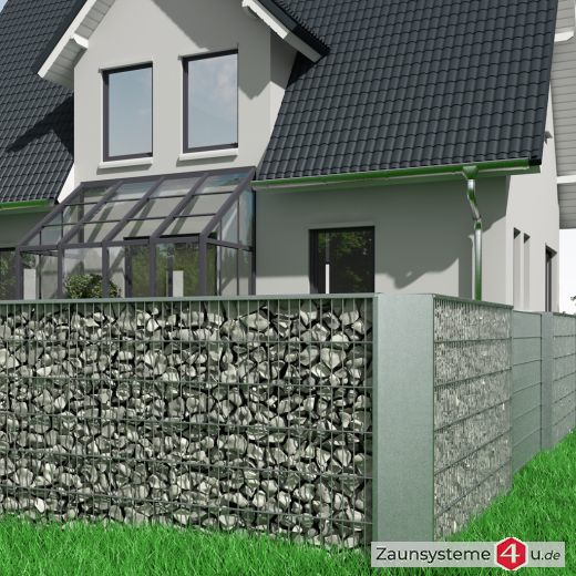 45° Eckverkleidung für Gabionenzaun Solido 198 mm Breite feuerverzinkt