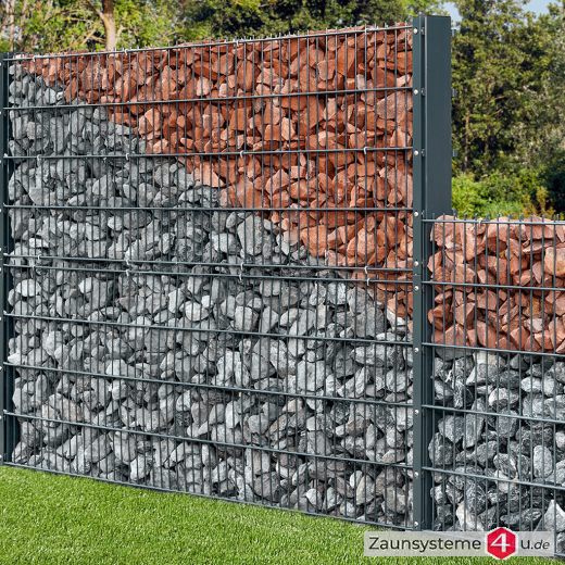 Gabionenpfosten 120 x 40 x 3,0 mm verzinkt + anthrazit in verschiedenen Längen