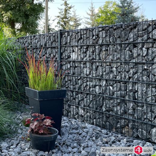 Gabionenpfosten 200 x 40 x 3,0 mm verzinkt + anthrazit in verschiedenen Längen