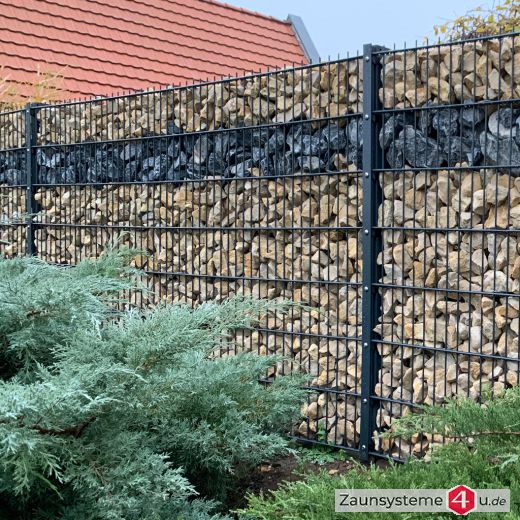 Gabionenpfosten 200 x 40 x 3,0 mm verzinkt + anthrazit in verschiedenen Längen