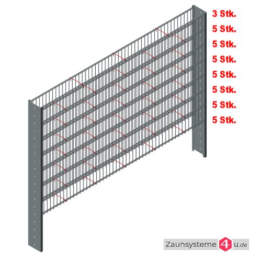 Distanzhaken für Gabionenpfosten feuerverzinkt 120 mm oder 200 mm
