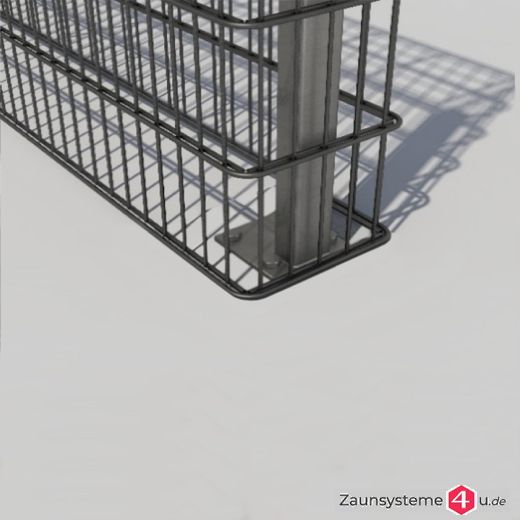 Zaungabione 1000 mm Breite x 250 mm Tiefe feuerverzinkt verschiedenen Höhen