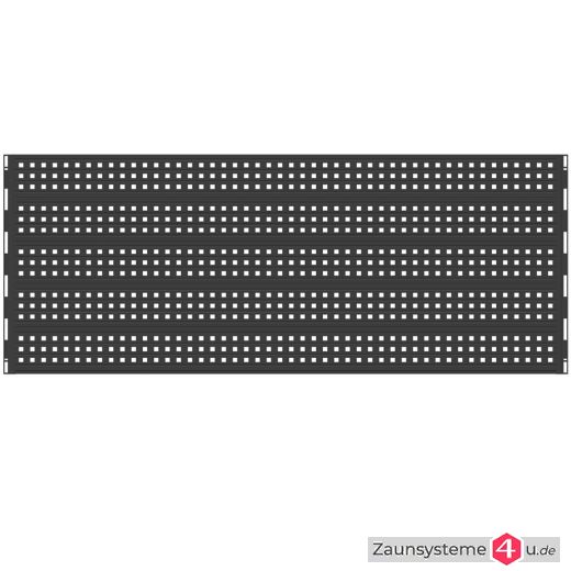 Paneelzaun Element Lochblech anthrazit 2510 mm Breite in verschiedenen Höhen