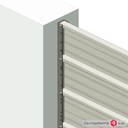 Anschlussleiste für Zaunpaneele anthrazit 2-er Set in verschiedenen Höhen