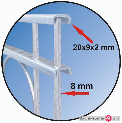 Ziergitterzaun MERKUR 2418mm Breite grün oder anthrazitgrau in verschiedenen Höhen