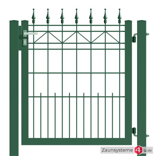 Ziergitterzauntor MERKUR 1000 mm Breite grün oder anthrazitgrau in verschiedenen Höhen