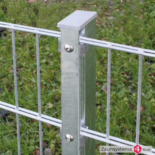 INDUSTRIE 6-5-6 Doppelstab Zaunsets 830 mm Höhe Schiene Feuerverzinkt in verschiedenen Längen