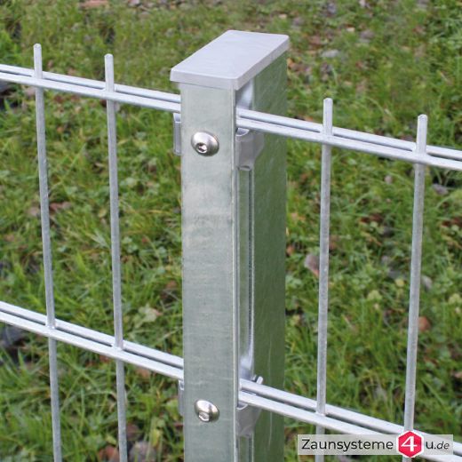 INDUSTRIE 6-5-6 Doppelstab Zaunsets 1430 mm Höhe Schiene Feuerverzinkt in verschiedenen Längen