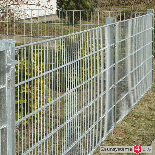 INDUSTRIE 8-6-8 Doppelstab Zaunsets 1430 mm Höhe Feuerverzinkt in verschiedenen Längen