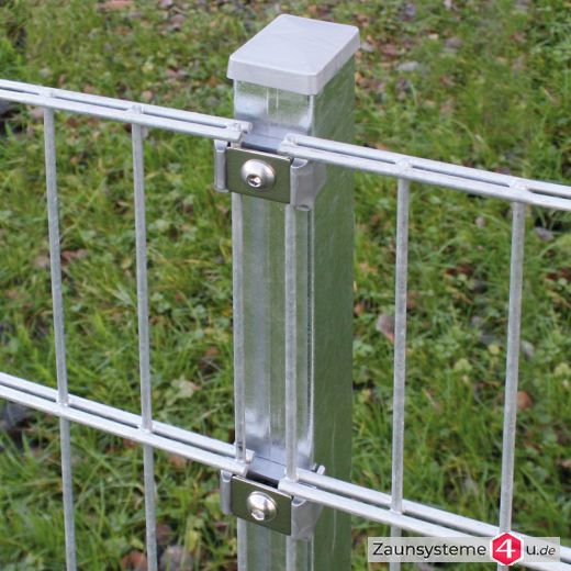 HOME 6-5-6 Doppelstab Zaunsets 830 mm Höhe feuerverzinkt in Längen