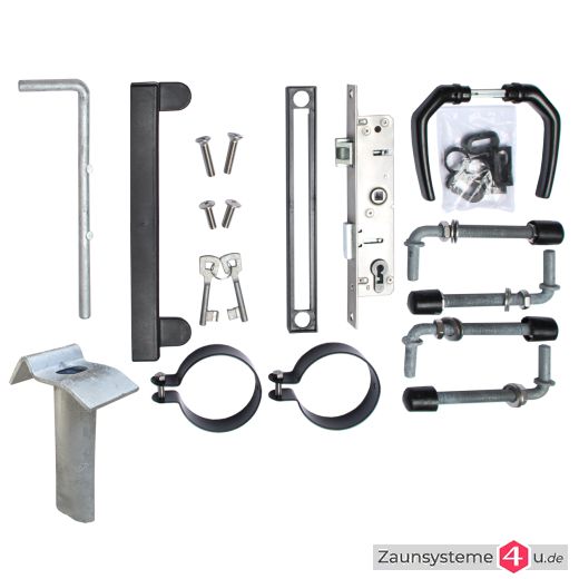 Torzubehör Komplett-Set für zweiflügelige Gartentore