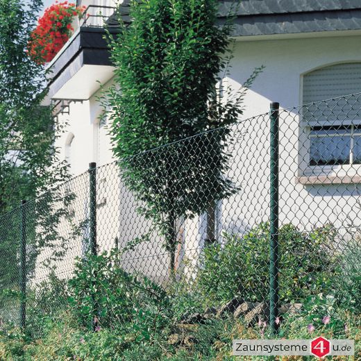 Maschendraht Komplett-Zaunset 50x50x2,8mm grün 15m Länge in versch. Höhen