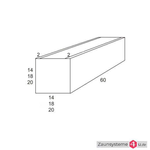 Blumenkasten 60 cm verzinkt AZ (Aluminium-Zink) in verschiedenen Ausführungen