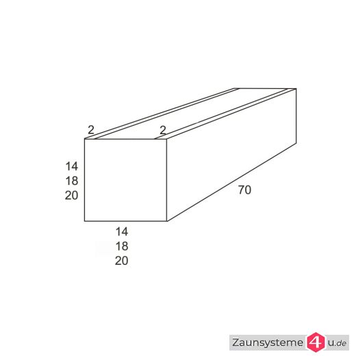 Blumenkasten 70 cm verzinkt AZ (Aluminium-Zink) in verschiedenen Ausführungen