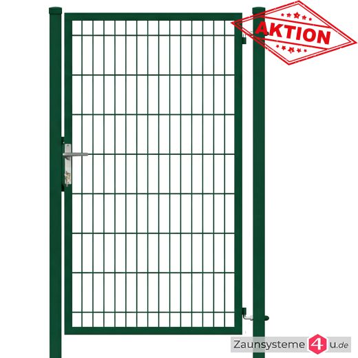 Aktions-Doppelstabtor 1000 mm Breite verzinkt + pulverbeschichtet grün