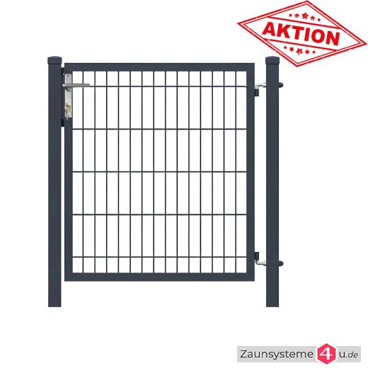 Aktions-Doppelstabtor 1000 mm Breite verzinkt + pulverbeschichtet anthrazitgrau