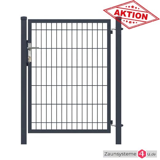 Aktions-Doppelstabtor 1000 mm Breite verzinkt + pulverbeschichtet anthrazitgrau