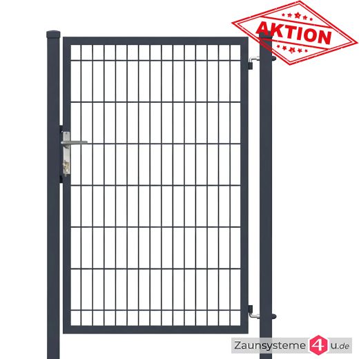 Aktions-Doppelstabtor 1000 mm Breite verzinkt + pulverbeschichtet anthrazitgrau