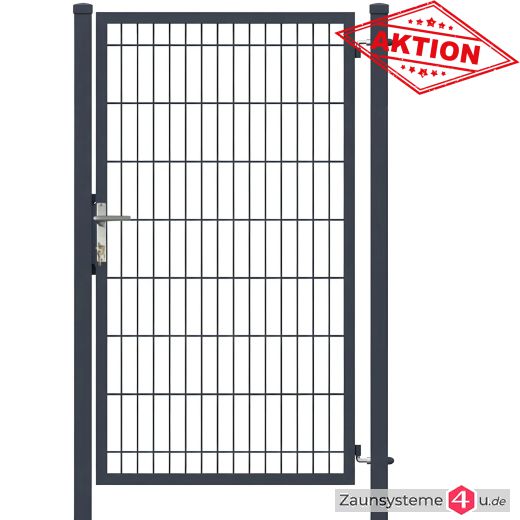 Aktions-Doppelstabtor 1000 mm Breite verzinkt + pulverbeschichtet anthrazitgrau