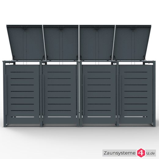 Mülltonnenbox Stahl pulverbeschichtet für 1-4 Tonnen à 240L