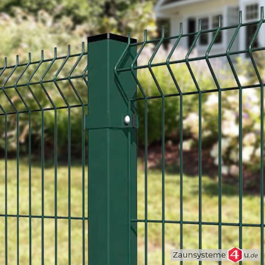 3D Einstabmatte 4-4 verzinkt + pulverbeschichtet grün in verschiedenen Zaunhöhen