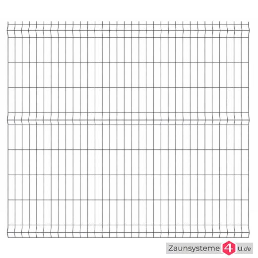 3D Einstabmatte 4-4 verzinkt + pulverbeschichtet anthrazitgrau in verschiedenen Zaunhöhen