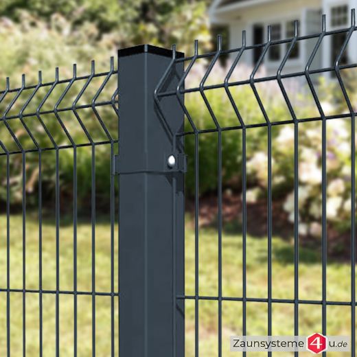 3D Einstabmatte 4-4 verzinkt + pulverbeschichtet anthrazitgrau in verschiedenen Zaunhöhen