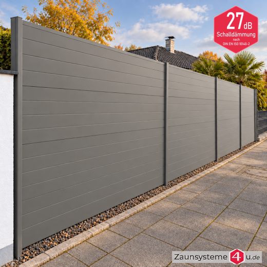 Lärmschutzwand / Schallschutzwand 2,2 m Höhe in verschiedenen Farben und Längen