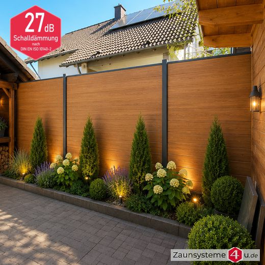 Lärmschutzwand / Schallschutzwand 2,45 m Höhe in verschiedenen Farben und Längen