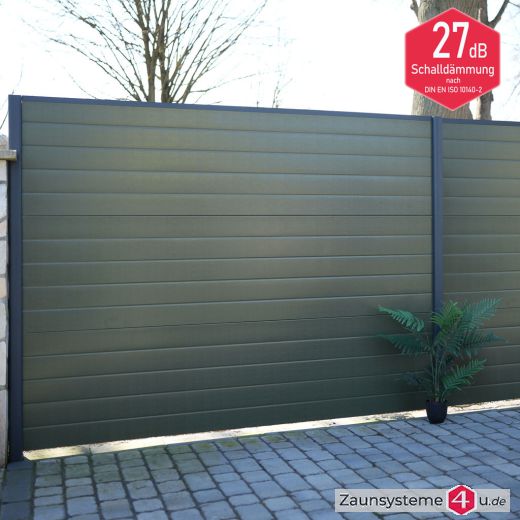 Lärmschutzwand / Schallschutzwand 2,45 m Höhe in verschiedenen Farben und Längen