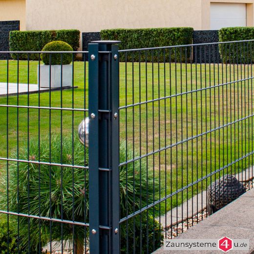 Home Doppelstab-Zaunmatte 6-5-6 verzinkt + pulverbeschichtet anthrazitgrau