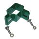 Metallschelle für Zaunpfosten 60X40 mm verzinkt + grün in verschiedenen Ausführungen