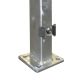 DS-Zaunpfahl 60x40mm Klemmhalter mit Bodenplatte feuerverzinkt