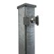 DS-Zaunpfahl 60x40mm Klemmhalter mit Bodenplatte feuerverzinkt