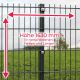 HOME 6-5-6 Doppelstab Zaunsets 1630 mm Höhe in verschiedenen Farben und Längen