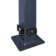 DS-Eckpfahl 60x60 mm Klemmhalter mit Bodenplatte verzinkt + anthrazit