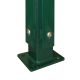 DS-Eckpfahl 60x60mm Schiene mit Bodenplatte verzinkt + grün