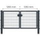 Profitor Doppeltor 1250 + 1250 mm lichte Breite verzinkt + pulverbeschichtet anthrazit
