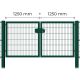 Profitor Doppeltor 1250 + 1250 mm lichte Breite verzinkt + pulverbeschichtet grün