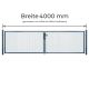 Gartentor Doppeltor anthrazit 400cm Breite