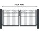 Schmuck-Zauntor 3000 mm Breite verzinkt + anthrazit in verschiedenen Ausführungen