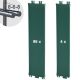 Sichtschutz-Komplettset Klick-Elemente grün für 8-6-8er Doppelstabmatten - für 2 Reihen à 2,5m