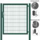 MATTERA Doppelstabtor 1500 mm Breite verzinkt + grün Pfosten 60x60 mm