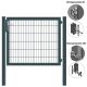 MATTERA Doppelstabtor 1500 mm Breite verzinkt + anthrazitgrau Pfosten 80x80 mm