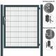 MATTERA Doppelstabtor 1500 mm Breite verzinkt + anthrazitgrau Pfosten 80x80 mm