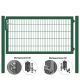 MATTERA Doppelstabtor 2000 mm Breite verzinkt + grün Pfosten 60x60 mm