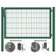 MATTERA Doppelstabtor 2000 mm Breite verzinkt + grün Pfosten 60x60 mm
