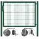 MATTERA Doppelstabtor 2000 mm Breite verzinkt + grün Pfosten 60x60 mm