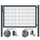 MATTERA Doppelstabtor 2000 mm Breite verzinkt + anthrazitgrau Pfosten 80x80 mm