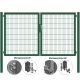 MATTERA Doppelstab-Doppeltor 3000 (1500+1500) mm Breite verzinkt + grün Pfosten 80x80 mm